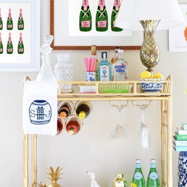 A Party on Wheels: Designing A Pinterest-Perfect Bar Cart