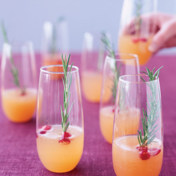 Sparkling Pear and Cranberry Cocktail