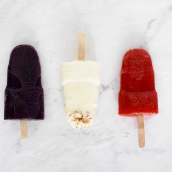 Red, White and Blueberry Popsicles 